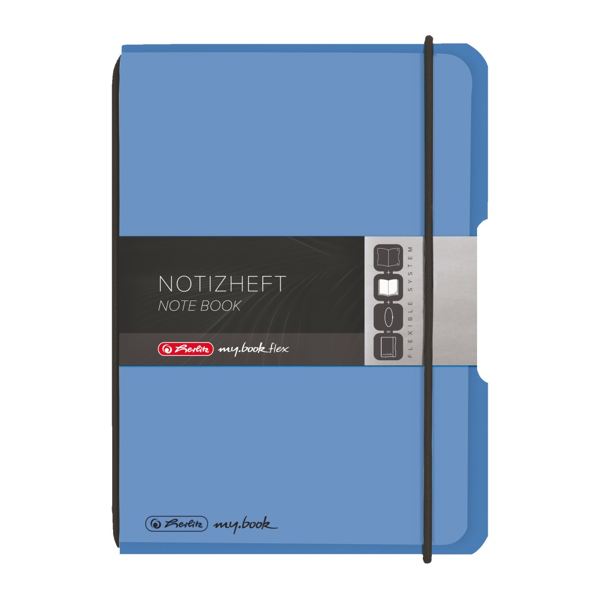 Notizheft Flex Pp A Blatt Kariert Blau My Book Herlitz