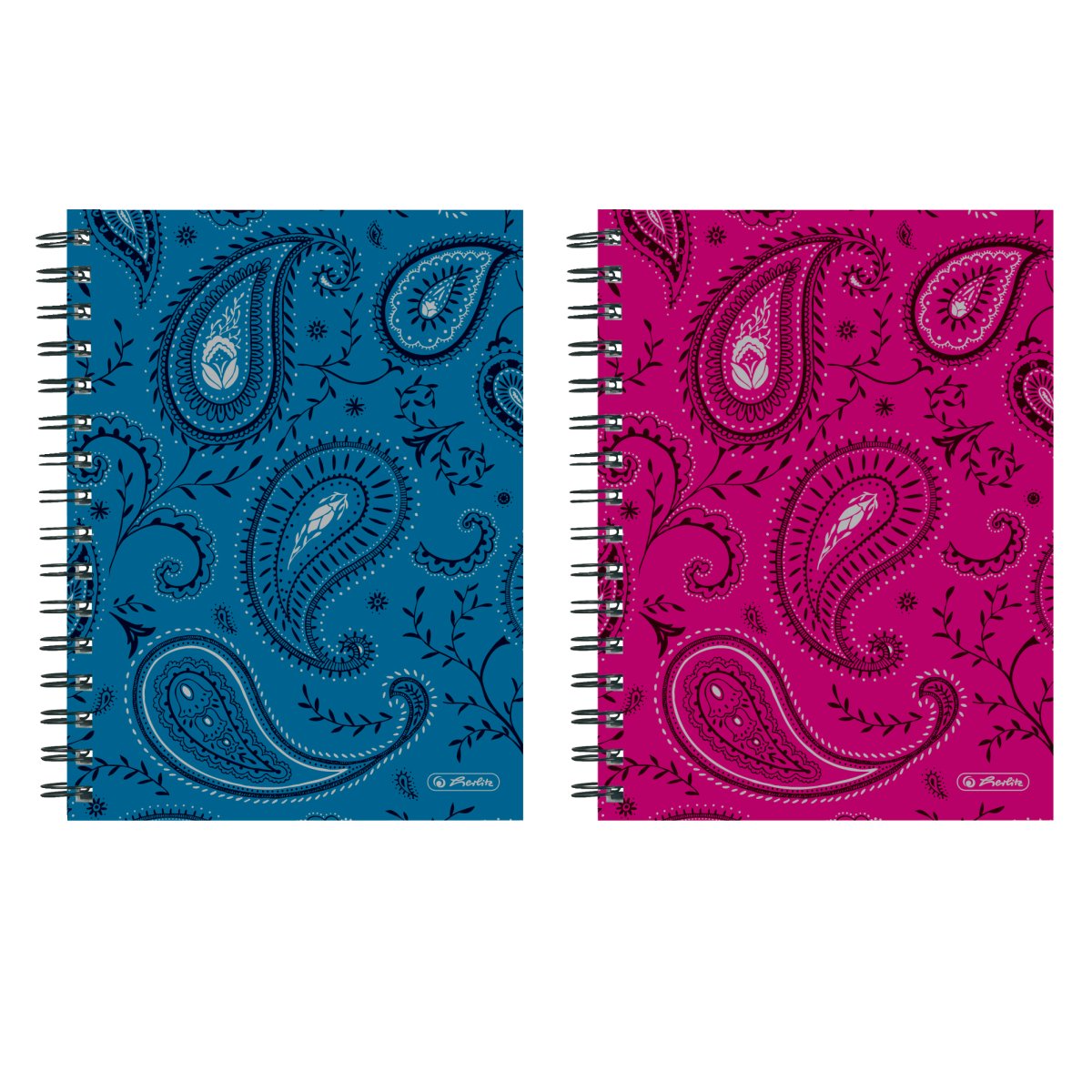 spiral hardback notebook A5 Trend 100 sheets squared 2 designs Herlitz