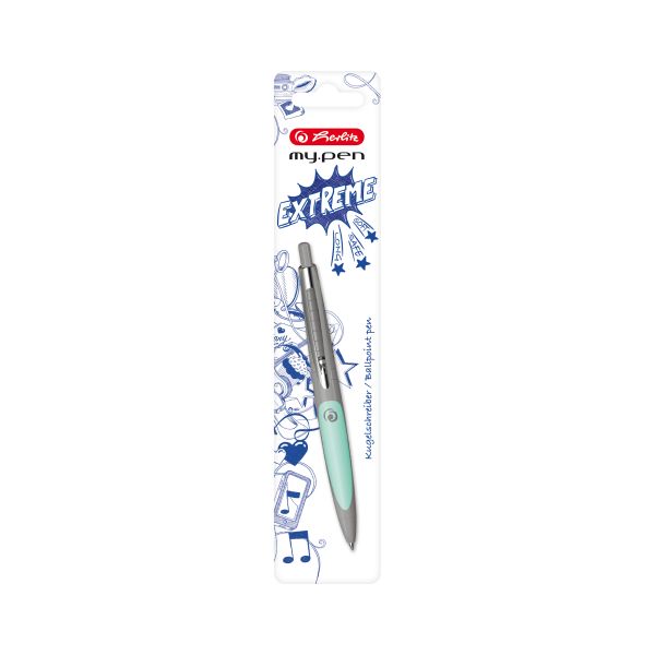 Ballpoint pen my.pen grey/mint